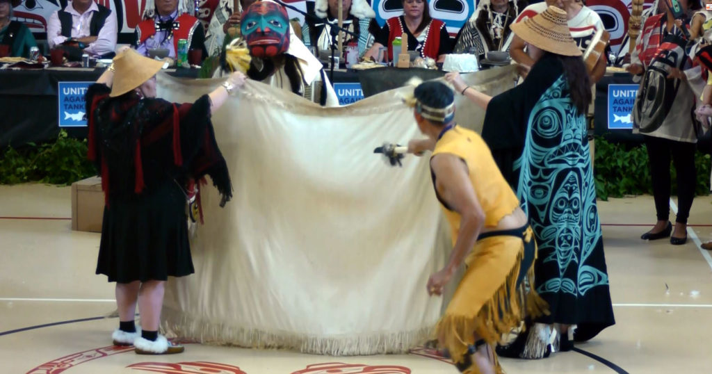 Haida carver, Reggie Davidson: traditional mask and dance, "Removing the Mask"